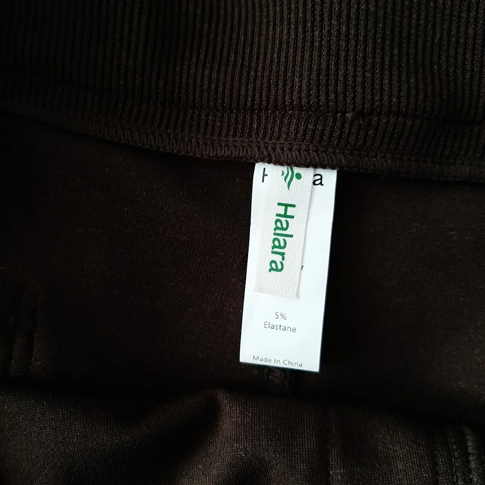 Halara Dark Brown Wide Leg Comfort Pants Size Medium